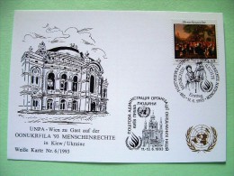 United Nations Vienna 1993 FDC Postcard - Human Rights - Peasants Wedding - Briefe U. Dokumente