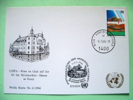 United Nations Vienna 1994 Special Cancel ESSEN On Postcard - Protection Of Refugees - Briefe U. Dokumente