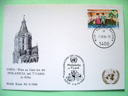 United Nations Vienna 1994 Special Cancel Philatelia Mit T'card On Postcard - Population And Development - Briefe U. Dokumente