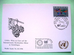 United Nations Vienna 1994 FDC Postcard - UNCTAD - Special Olympics Cancel SINDELFINGEN - Transport Cancel Plane Ship... - Cartas & Documentos