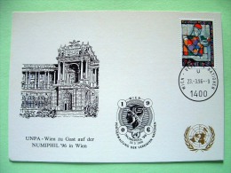 United Nations Vienna 1996 Special Cancel NUMIPHIL On Postcard - Poor People - Briefe U. Dokumente