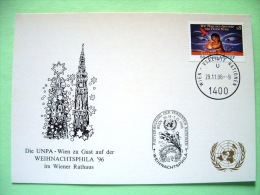 United Nations Vienna 1996 Special Cancel WEIHNACHTSPHILA On Postcard - Children - Briefe U. Dokumente