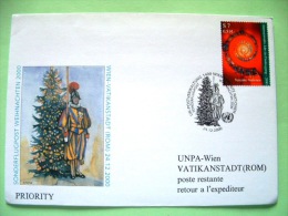 United Nations Vienna 2000 Special Cancel WEIHNACHTSPHILA On Cover - Thanks Giving Day - Solier Uniform - Vatican - Brieven En Documenten