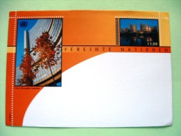 United Nations Vienna 2002 Unused Pre Paid Cover - UN Office - Lake - Trees - Brieven En Documenten