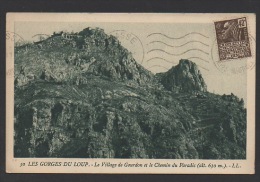 DF / 06  ALPES MARITIMES / LES GORGES DU LOUP / GOURDON / LE VILLAGE ET LE CHEMIN DU PARADIS / CIRCULÉE EN 1930 - Gourdon