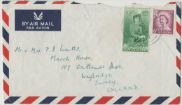 NUOVA ZELANDA - NEW ZEALAND - 1958 - Air Mail - Viaggiata Per Weybridge - Lettres & Documents