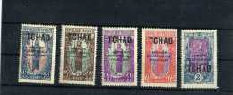 - FRANCE COLONIES .  TCHAD . TIMBRES DE 1924 . NEUFS AVEC CHARNIERE - Ongebruikt