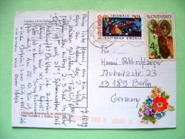 Slovakia 1999 Postcard "Piestany" Sent To Germany - Dance - Animal Goat Mouflon - Covers & Documents