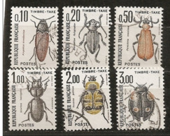 Taxes   N°  103  - 104 - 105 - 106 - 107 - 111   Obitérés  -  Insectes - 1960-.... Afgestempeld