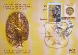 322- SCOUTS, SCUTISME, PRINCE CHARLES OF ROMANIA, PC STATIONERY, ENTIER POSTAL, 2004, ROMANIA - Briefe U. Dokumente