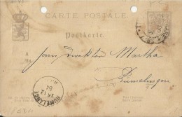 LUXEMBOURG 1919 - PRE-STAMPED POSTAL CARD OF 5 CNOV 6,1919 TO TRIER REJAL255/4 - 1907-24 Wapenschild