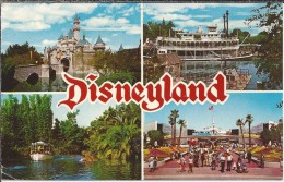 US.- Disneyland. Sleeping Beauty Castle. Mark Twain Steamboat, Jungle Cruise. Tomorroland - Disneyland