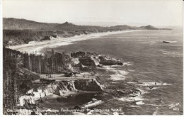 Oregon Coast, Cape Foulweather And Yaquina Head Lighthouse, C1940s/50s Vintage Real Photo Postcard - Otros & Sin Clasificación