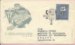 50th Anniversary Of Zagreb Fair, Zagreb, 5.9.1959., Yugoslavia, Letter - Lettres & Documents