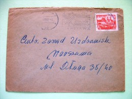 Poland 1962 Cover Sent Locally - Poznan - Wheat Feather Hammer Cancel - Lettres & Documents