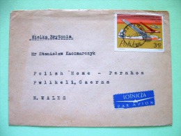 Poland 1969 Cover To England - Planes Gliders - Lettres & Documents