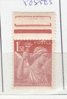 FRANCE N° 652 1F50 ROUGE BRUN TYPE IRIS ACCENT SUR LE E DE POSTES NEUF SANS CHARNIERE - Unused Stamps