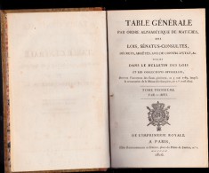 LIVRE DES LOIS,SENATUS-CONSULTES -DES ETATS GENERAUX-1789 A LA MONARCHIE DE 1814 - 1801-1900