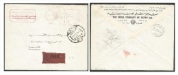 EGYPT SHELL LIMITED COMPANY CAIRO 1961 REGISTER LOCAL COVER WITH SLOGAN & MACHINE CANCELLATION -METER FRANKING 35 MILLS - Covers & Documents
