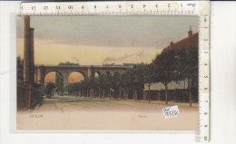 PO7325C# GERMANIA - GERMANY - APOLDA - VIADOTTO FERROVIE TRENI - Acquerellata   No VG - Apolda