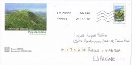 10249. Entero Postal VAIRES (Marne) 2012. Volcans D'Auvergne - Volcans