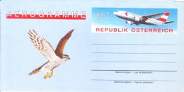 AUSTRIA ILLUSTRATED MINT AEROGRAMME - AUSTRIAN AIRLINE, FALCON - Sonstige & Ohne Zuordnung