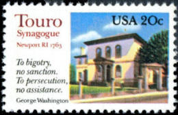 1982 USA Touro Synagogue Stamp Sc#2017 Jewish Architecture History - Joodse Geloof