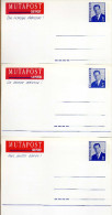 3 Cartes Entier Postal Changement D´adresse Mutapost - Adreswijziging