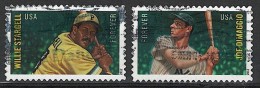 UNITED STATES 2012 Sport - Baseball Players 2 Postally Used Stamps MICHEL # 4863BA,4864BA - Usados