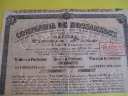 Titre Au Porteur De 25 Actions /Companhia De Mossamedes/ Brésil / 1910     ACT59 - Industrial