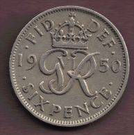 UK 6 PENCE 1950 - H. 6 Pence