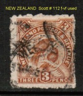 NEW ZEALAND    Scott  # 112 F-VF USED - Used Stamps