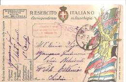 69174)cartolina Postale In Franghigia R.esercito Italiano  26-7-19 - Franchise