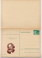 DDR P85-1a-83 C1-a Antwort-Postkarte FEHLDRUCK SCHWARZ FEHLEND Zudruck AK Ganzsachen - Cartes Postales Privées - Neuves