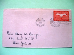 United Nations - New York 1951 FDC Cover To New York - Bird Dove - Briefe U. Dokumente