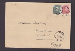 TIMBRE. LETTRE. ....POLOGNE.POLSKA.LUBLIN.BOUTAUD.PARIS.FRANCE.. - Covers & Documents