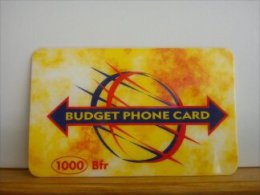 Budget Phone Card 1000 BEF Used Rare - GSM-Kaarten, Herlaadbaar & Voorafbetaald