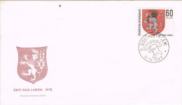 10295. Carta F.D.C. USTI Nad LABEN (Cheecoslovaquia) 1968. Escudo Heraldica - Covers & Documents