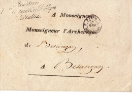 TB 284 -  Franchise Sur Enveloppe - Ministère De L´instruction Et Des Cultes - PARIS Pour BESANCON - 1801-1848: Precursors XIX