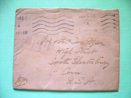 USA 1919 Military Cover "ARMY P.O.3" To South Glastonbury Conn. - Censor Cancel - Otros & Sin Clasificación