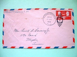 USA 1948 Pre Paid Cover Warrington To Memphis - Washington Franklin Plane Ships - Otros & Sin Clasificación