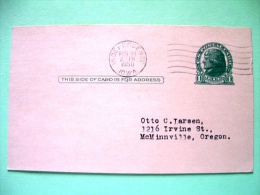 USA 1950 Pre Paid Card From Independence To McMinnville - Jefferson - Sonstige & Ohne Zuordnung