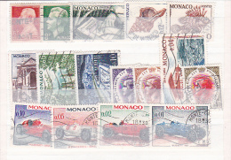 25- LOT 16 STAMPS USED MONACO - Oblitérés