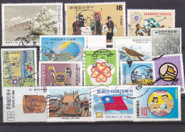 30 - CHINA REPUBLIC - REPUBBLICA DI CINA TAIWAN FORMOSA LOT 15 STAMPS USED - Gebraucht