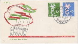 Europa Cept 1958 Germany 2v  FDC (F1670) - 1958