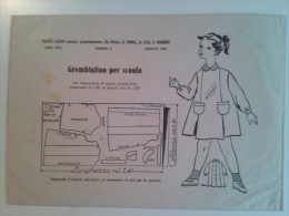 Lib347 Allegato Rivista La Donna La Casa Il Bambino 1953 Modello Tagliato Grembiule Scuola Vintage Fashion Cucito Ricamo - Mode