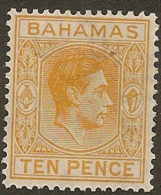 BAHAMAS 1938 10d KGVI SG154c HM #DL32 - 1859-1963 Crown Colony