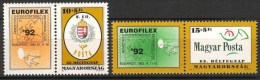 HUNGARY 1992 EVENTS Philatelic Exhibition STAMPDAY - Fine Set MNH - Nuovi