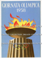 CARTOLINA GIORNATA OLIMPICA ANNO 1958 CON ANNULLO - Juegos Olímpicos