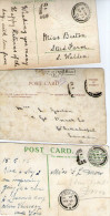 THREE G.B. POSTAGE DUE CHARGE MARKS WITH GOOD PORTSMOUTH  & DOVER POSTMARKS - Taxe